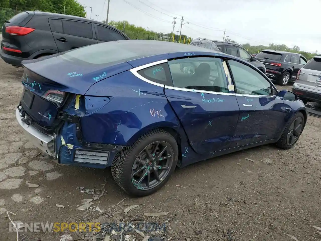 3 Фотография поврежденного автомобиля 5YJ3E1EBXKF387434 TESLA MODEL 3 2019