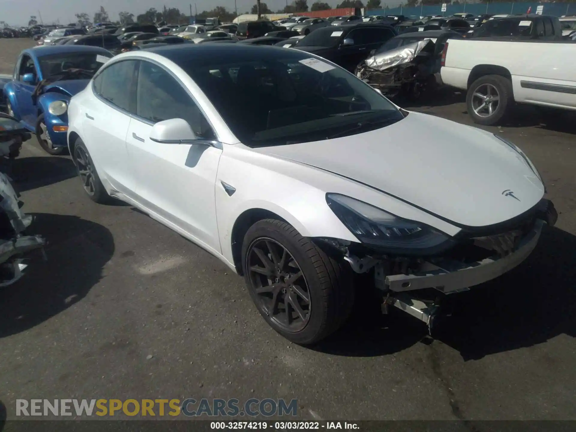 1 Photograph of a damaged car 5YJ3E1EBXKF388499 TESLA MODEL 3 2019