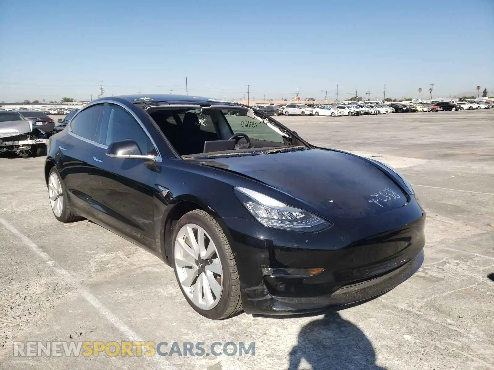 1 Photograph of a damaged car 5YJ3E1EBXKF388714 TESLA MODEL 3 2019