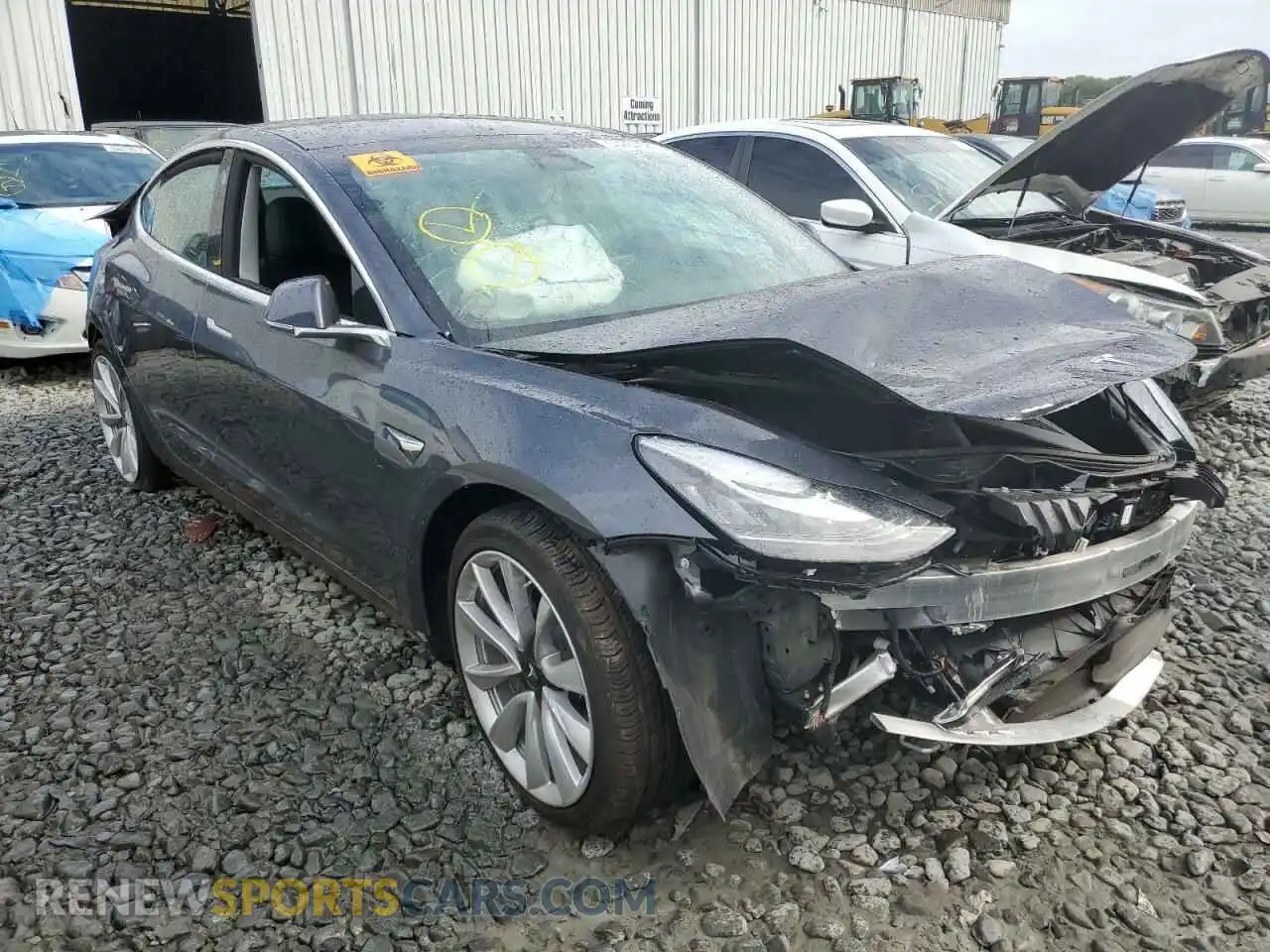 1 Photograph of a damaged car 5YJ3E1EBXKF389099 TESLA MODEL 3 2019