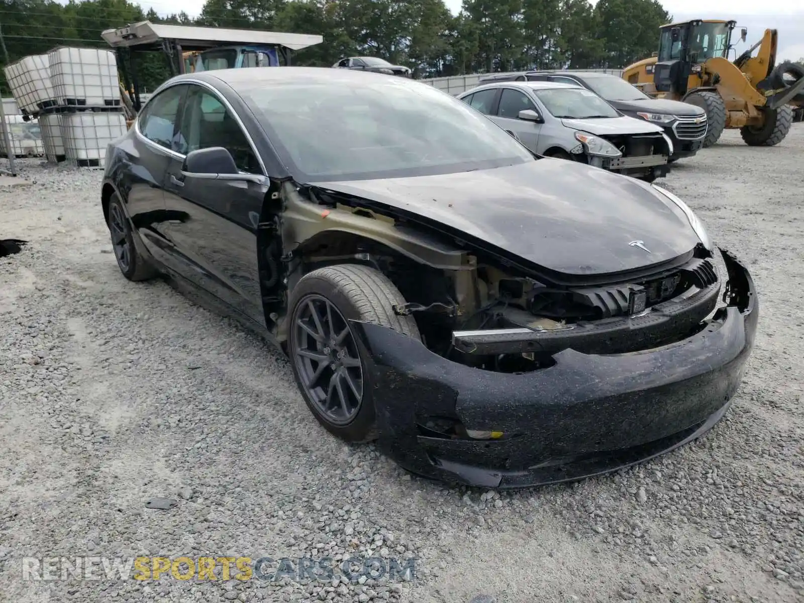 1 Photograph of a damaged car 5YJ3E1EBXKF432243 TESLA MODEL 3 2019