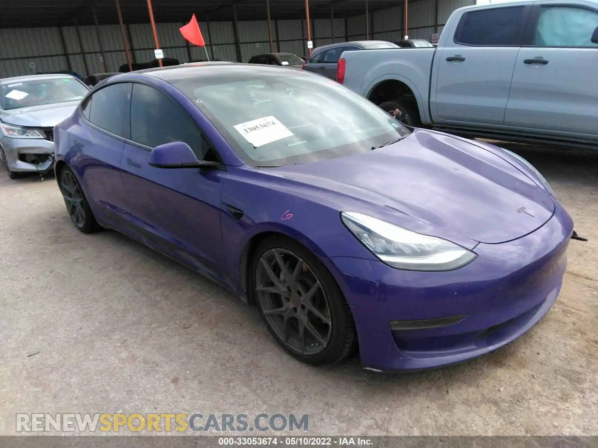 1 Photograph of a damaged car 5YJ3E1EBXKF437412 TESLA MODEL 3 2019