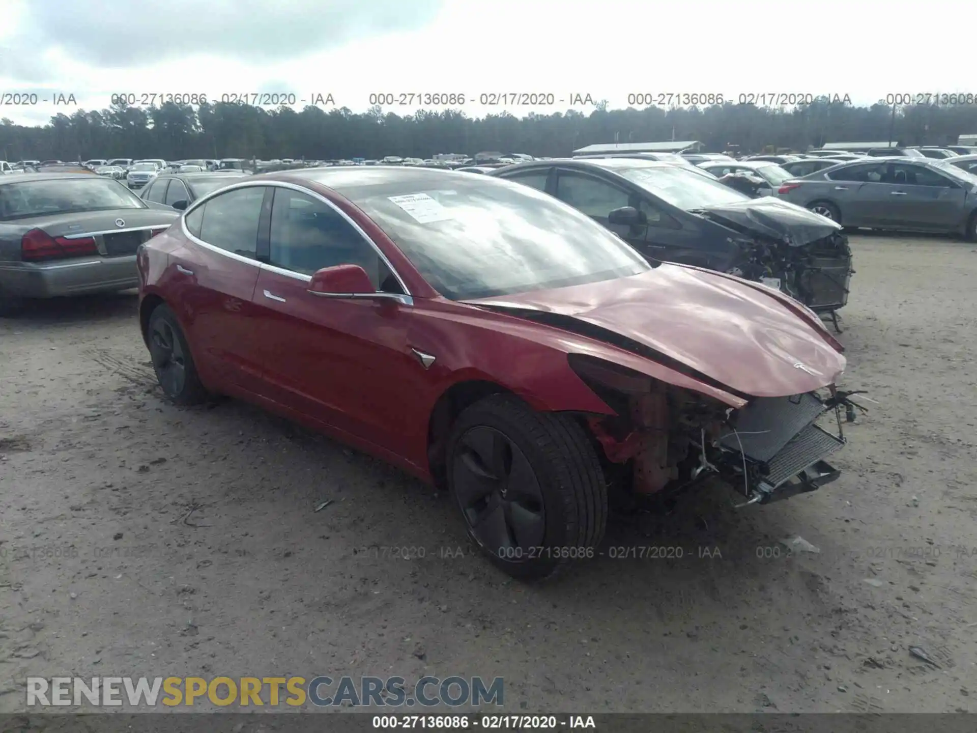 1 Photograph of a damaged car 5YJ3E1EBXKF469146 TESLA MODEL 3 2019