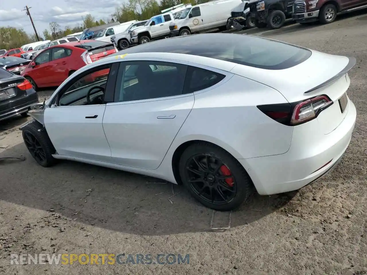 2 Photograph of a damaged car 5YJ3E1EBXKF487064 TESLA MODEL 3 2019