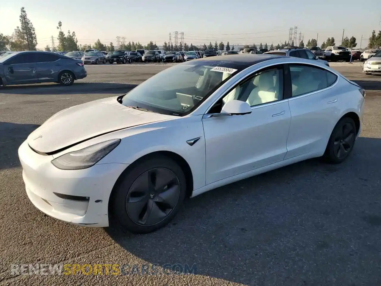 1 Photograph of a damaged car 5YJ3E1EBXKF494614 TESLA MODEL 3 2019