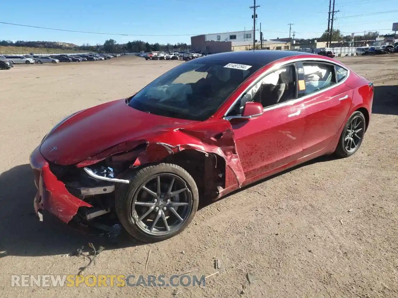 1 Photograph of a damaged car 5YJ3E1EBXKF496797 TESLA MODEL 3 2019