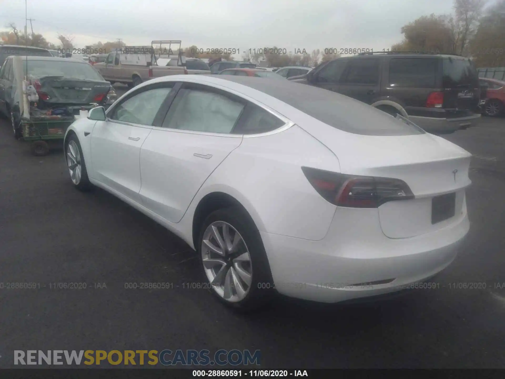 3 Photograph of a damaged car 5YJ3E1EA0LF614400 TESLA MODEL 3 2020