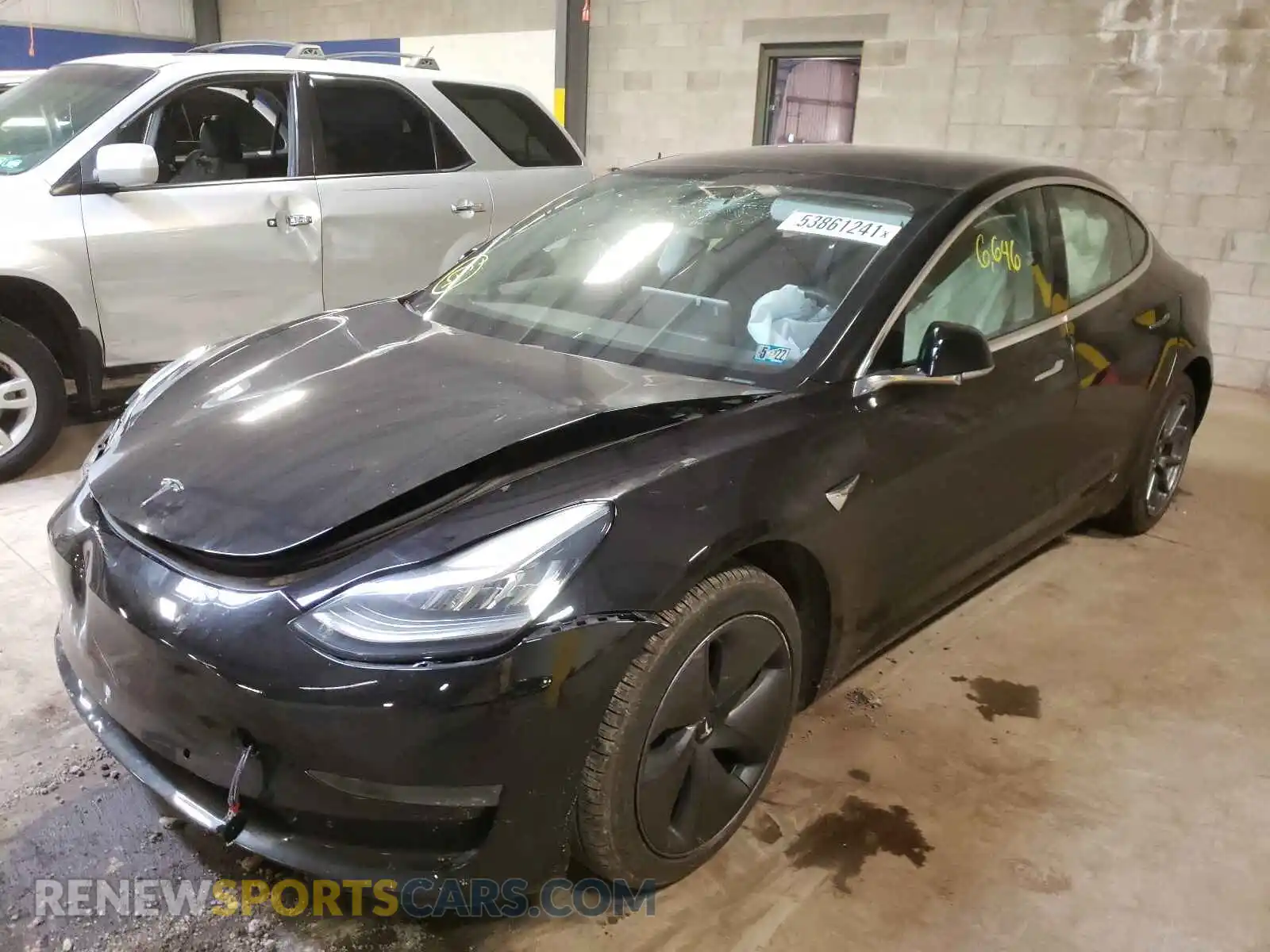 2 Photograph of a damaged car 5YJ3E1EA0LF643847 TESLA MODEL 3 2020