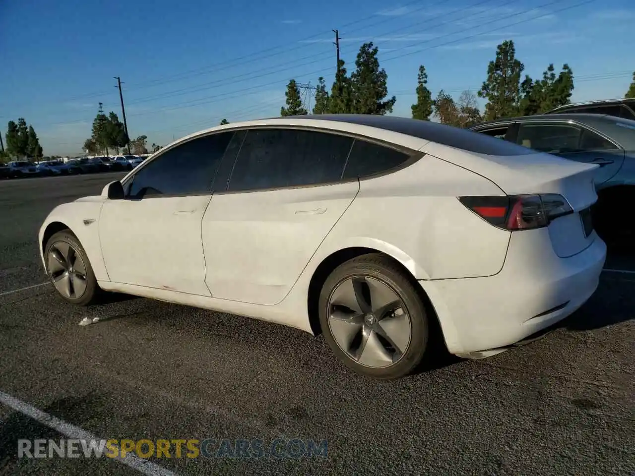 2 Photograph of a damaged car 5YJ3E1EA0LF703593 TESLA MODEL 3 2020