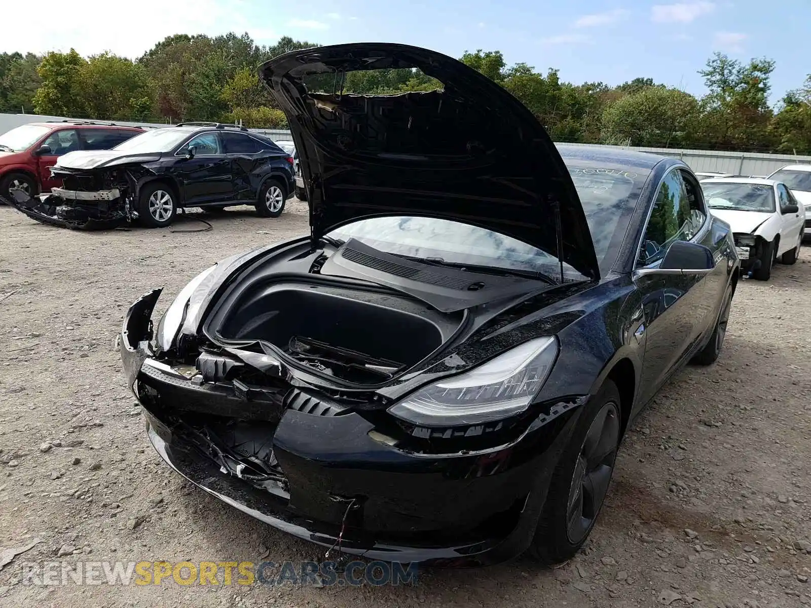 2 Photograph of a damaged car 5YJ3E1EA0LF775037 TESLA MODEL 3 2020