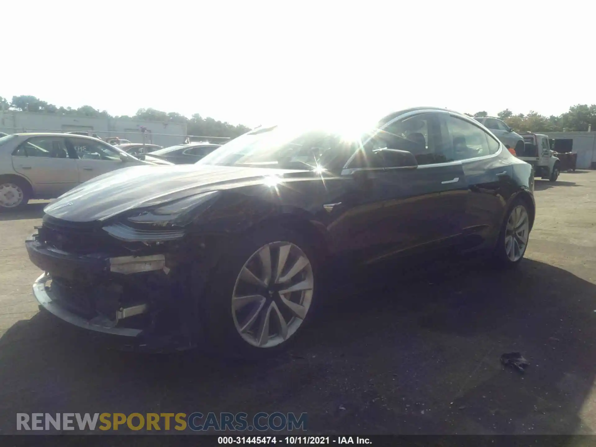 2 Photograph of a damaged car 5YJ3E1EA0LF785518 TESLA MODEL 3 2020
