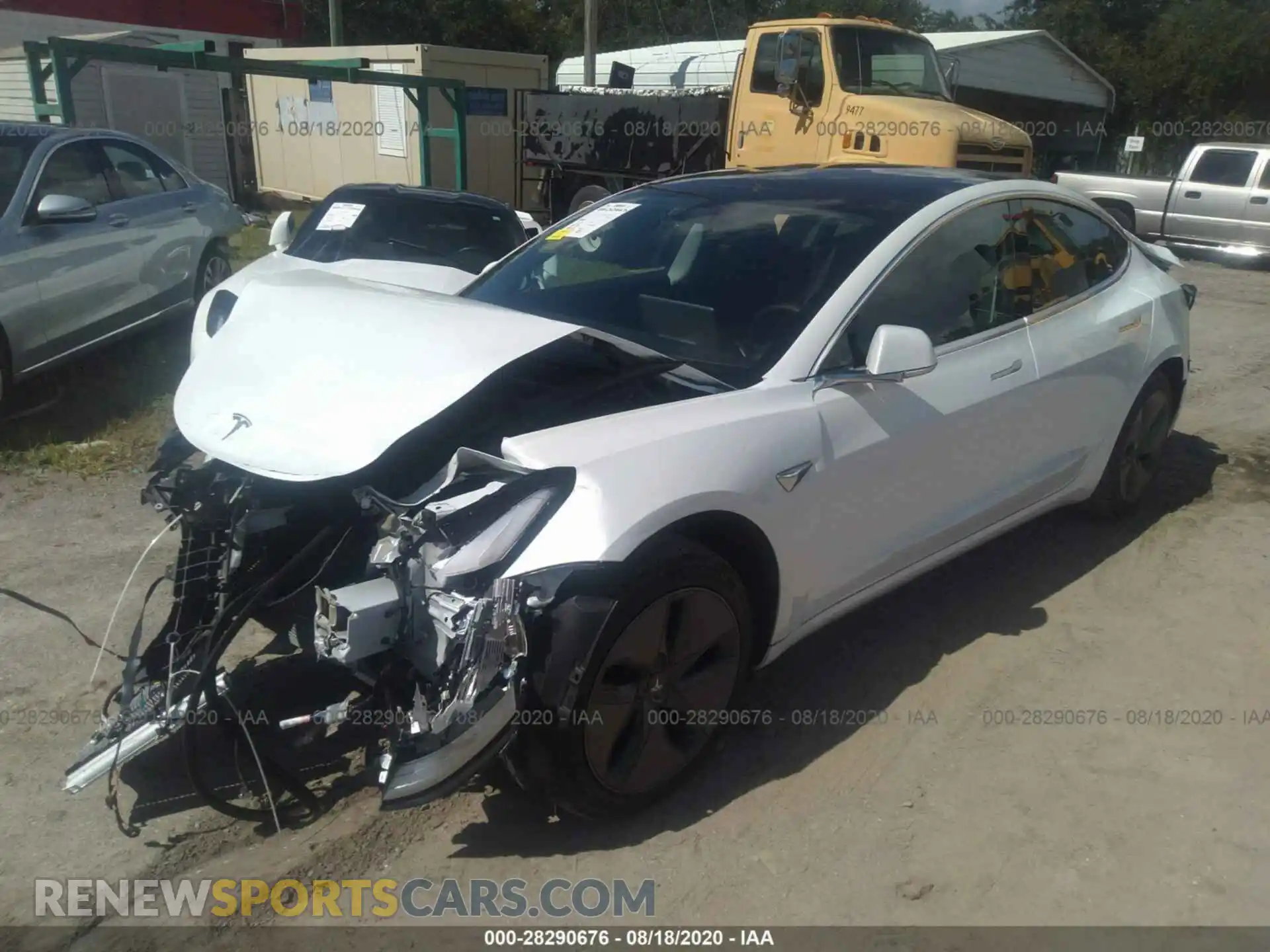 2 Photograph of a damaged car 5YJ3E1EA1LF612607 TESLA MODEL 3 2020