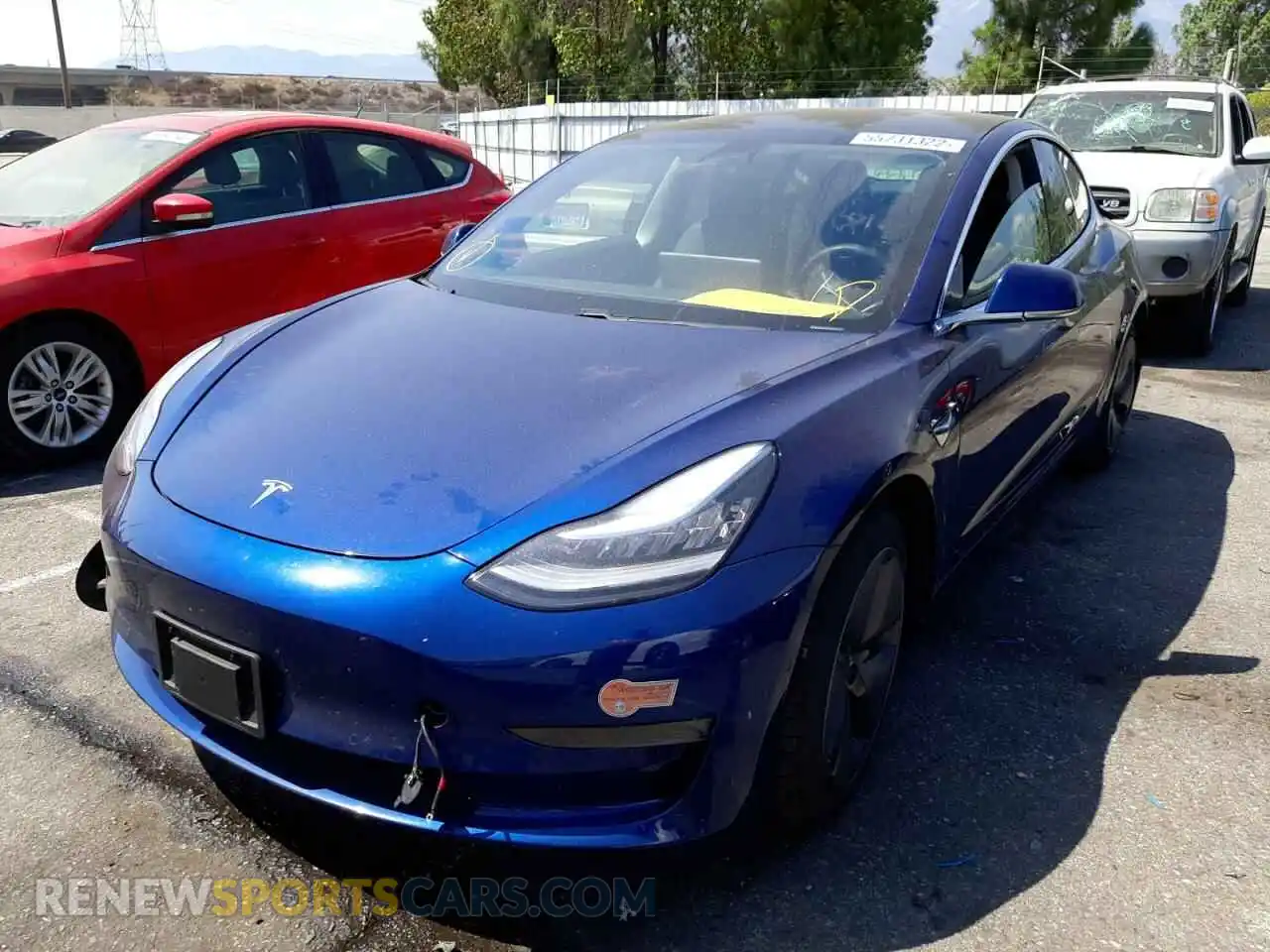 2 Photograph of a damaged car 5YJ3E1EA1LF631223 TESLA MODEL 3 2020