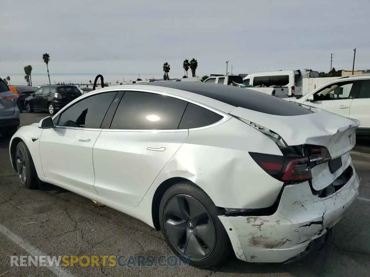 2 Photograph of a damaged car 5YJ3E1EA1LF631299 TESLA MODEL 3 2020