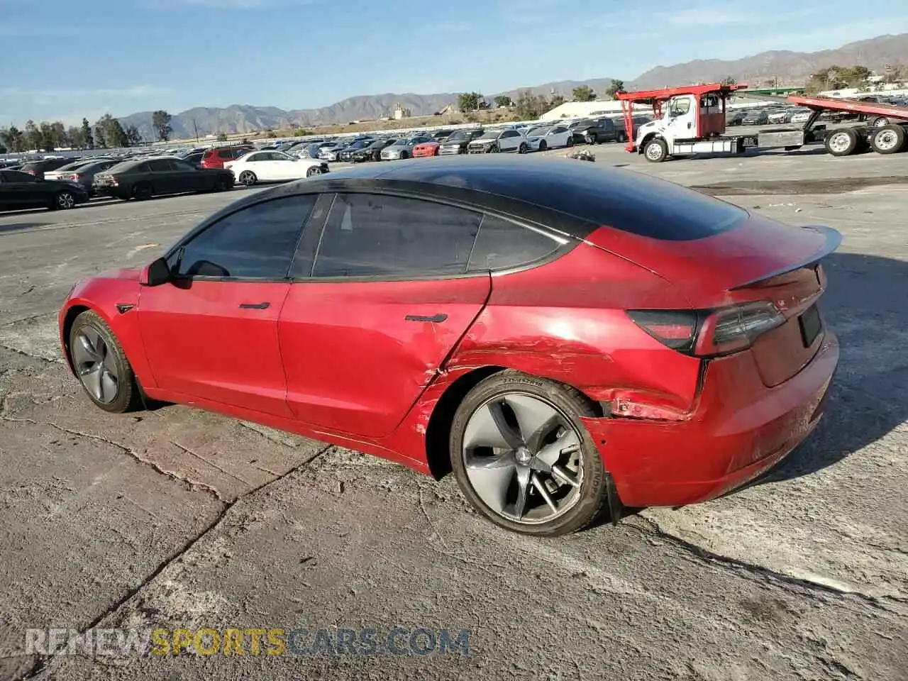 2 Photograph of a damaged car 5YJ3E1EA1LF745254 TESLA MODEL 3 2020