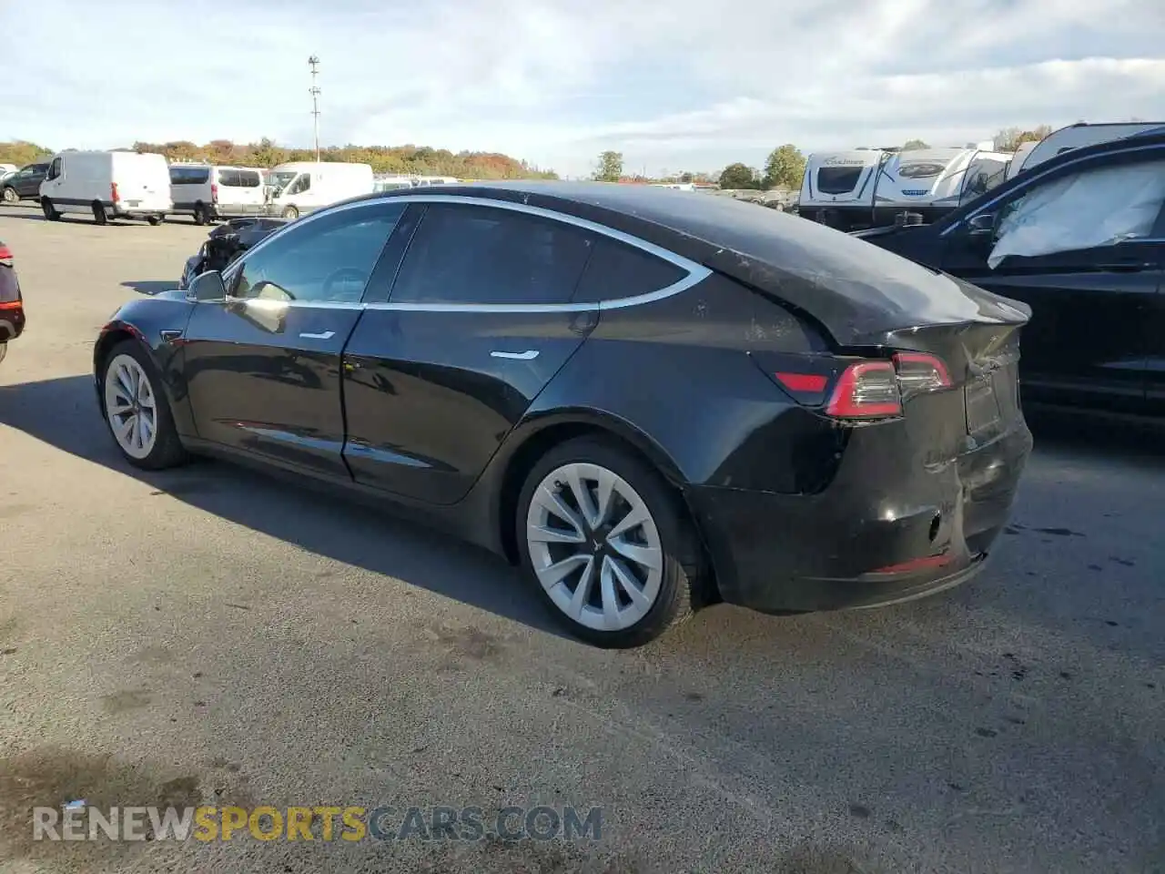 2 Photograph of a damaged car 5YJ3E1EA1LF792218 TESLA MODEL 3 2020