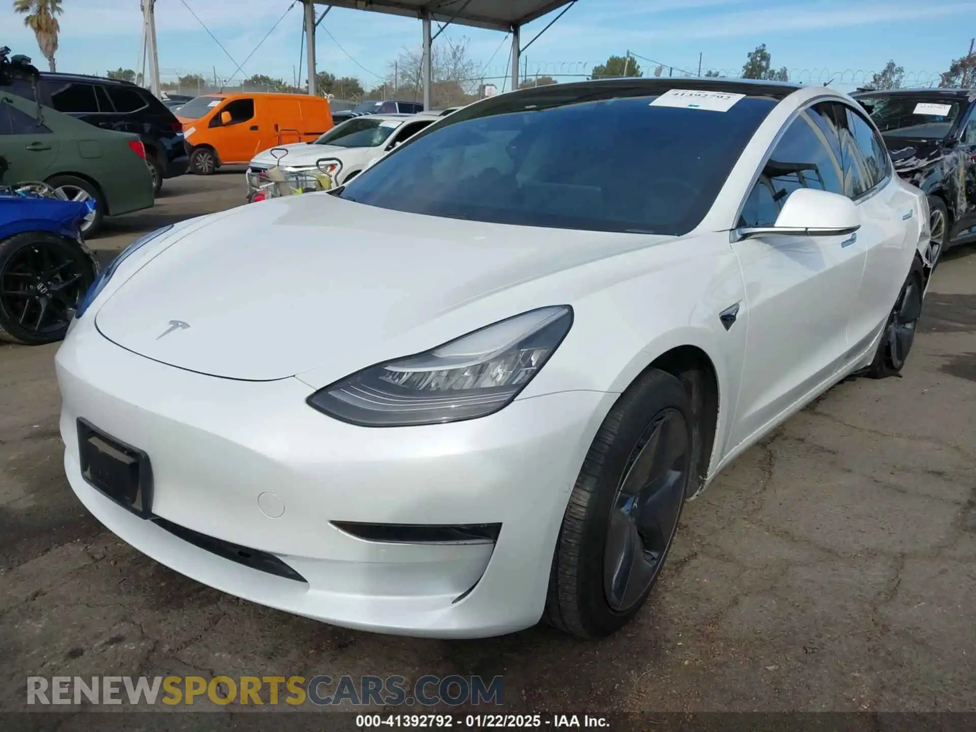 2 Photograph of a damaged car 5YJ3E1EA1LF799718 TESLA MODEL 3 2020
