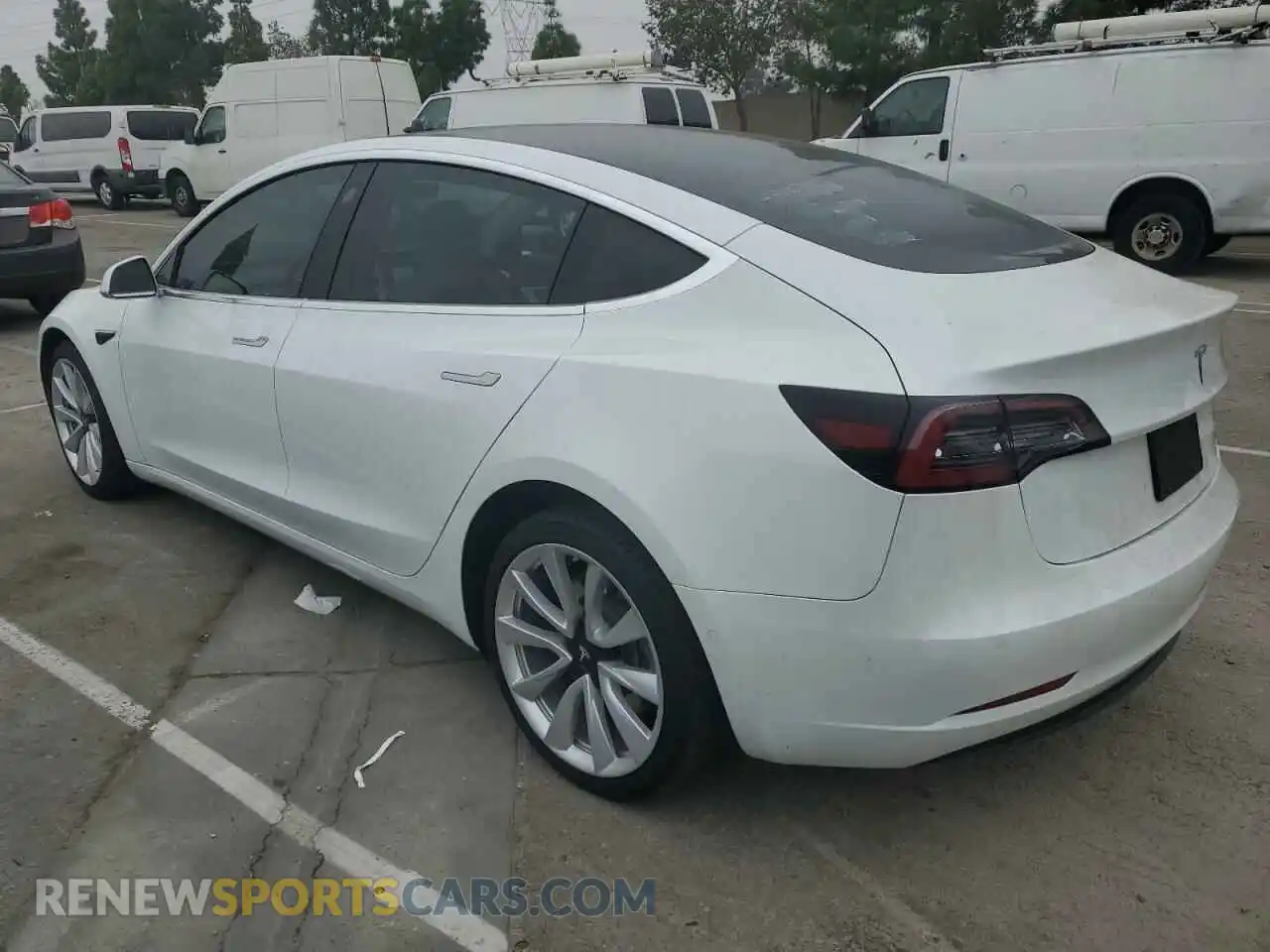 2 Photograph of a damaged car 5YJ3E1EA1LF806909 TESLA MODEL 3 2020