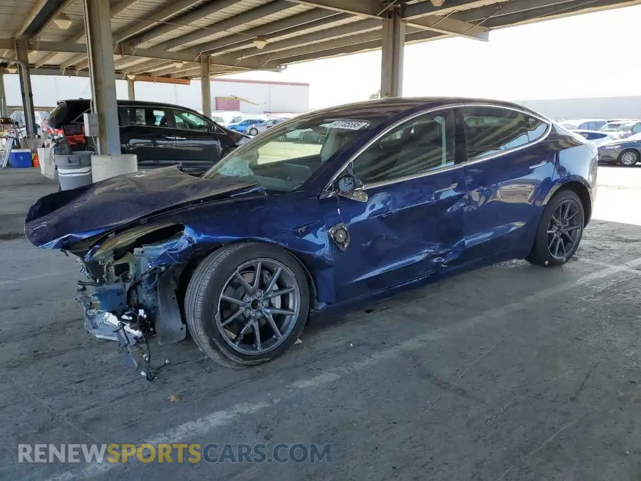 1 Photograph of a damaged car 5YJ3E1EA2LF476343 TESLA MODEL 3 2020