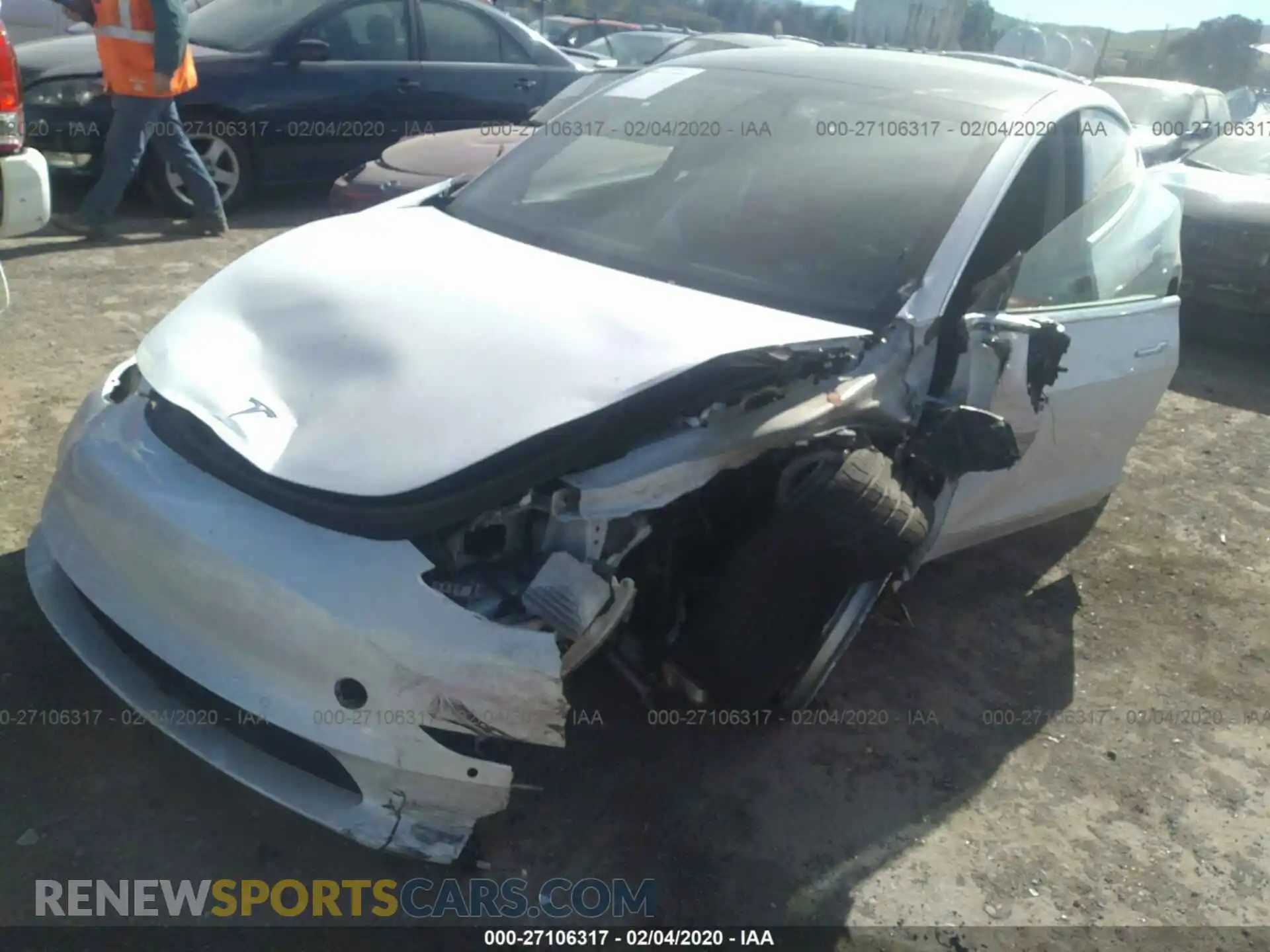 2 Photograph of a damaged car 5YJ3E1EA2LF598717 TESLA MODEL 3 2020