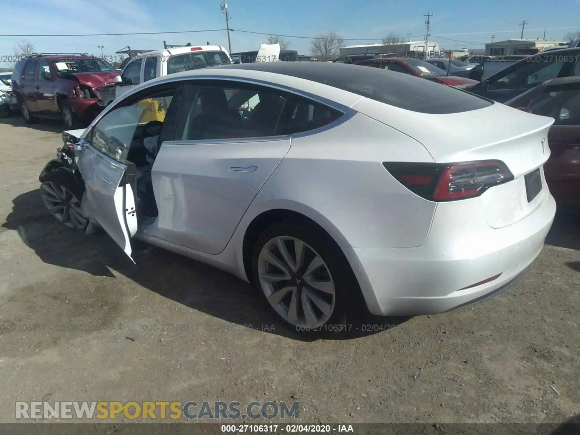 3 Photograph of a damaged car 5YJ3E1EA2LF598717 TESLA MODEL 3 2020