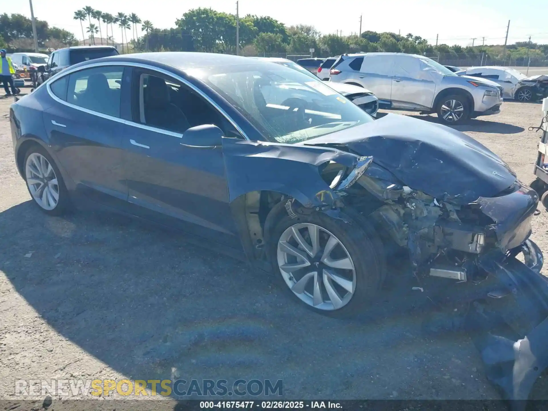 1 Photograph of a damaged car 5YJ3E1EA2LF614060 TESLA MODEL 3 2020