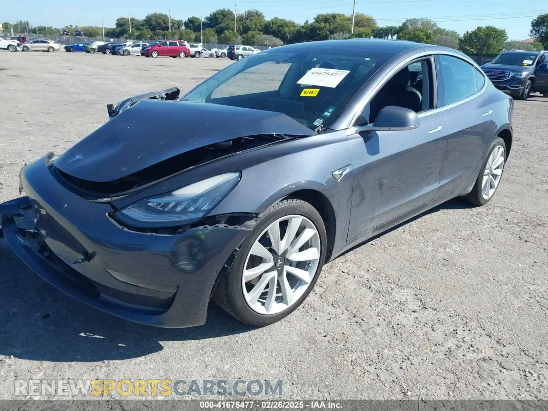 2 Photograph of a damaged car 5YJ3E1EA2LF614060 TESLA MODEL 3 2020