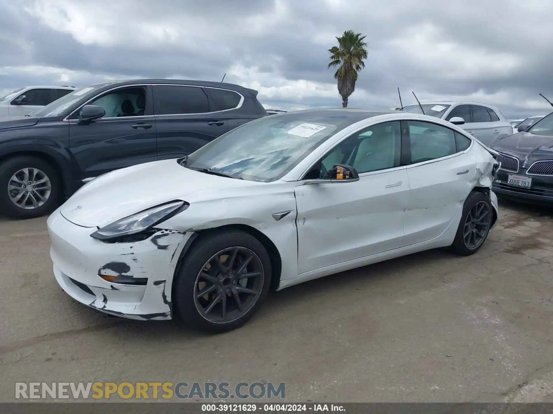2 fotografías del automóvil dañado 5YJ3E1EA2LF615676 TESLA MODEL 3 2020