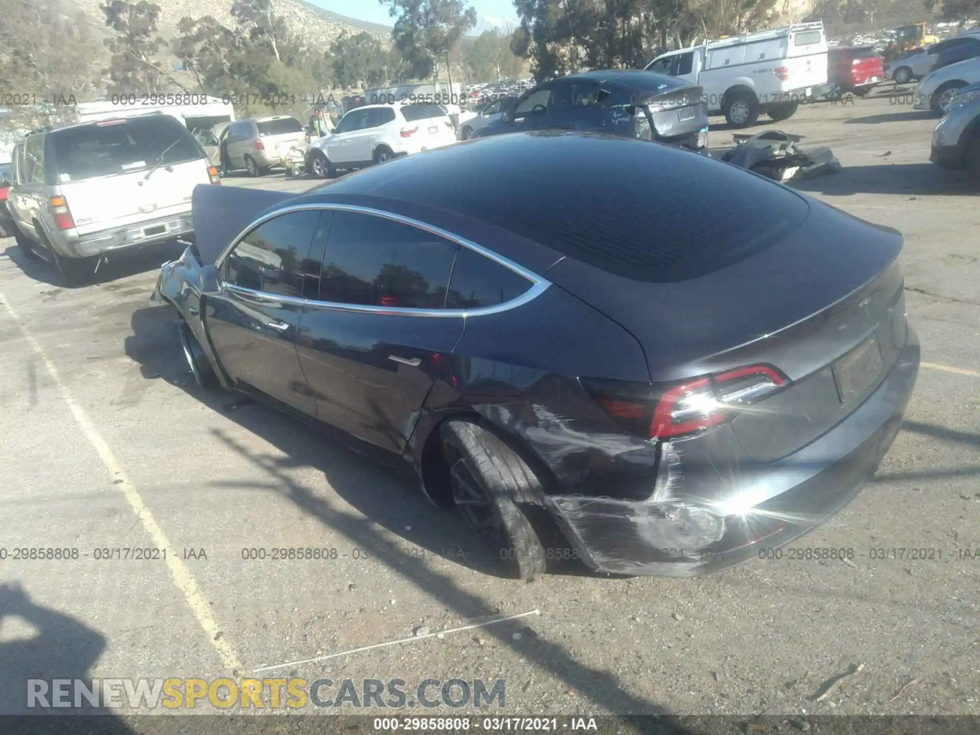 3 fotografías del automóvil dañado 5YJ3E1EA2LF644076 TESLA MODEL 3 2020