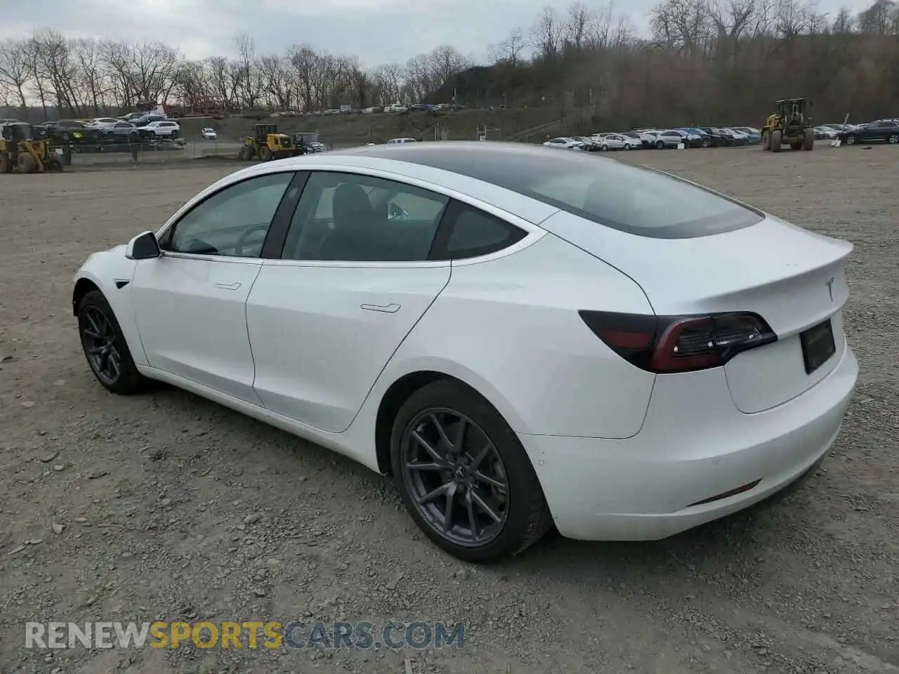 2 Photograph of a damaged car 5YJ3E1EA2LF645406 TESLA MODEL 3 2020