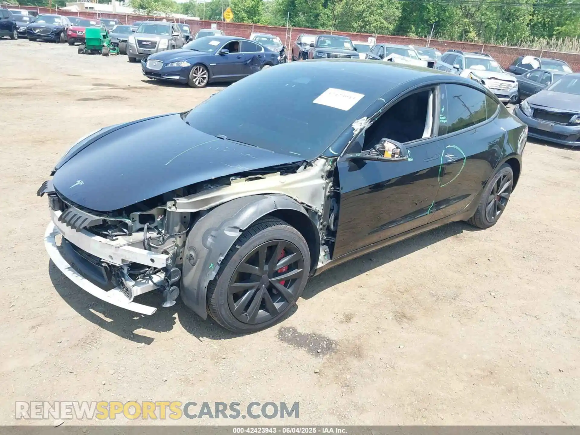 2 Photograph of a damaged car 5YJ3E1EA2LF704499 TESLA MODEL 3 2020