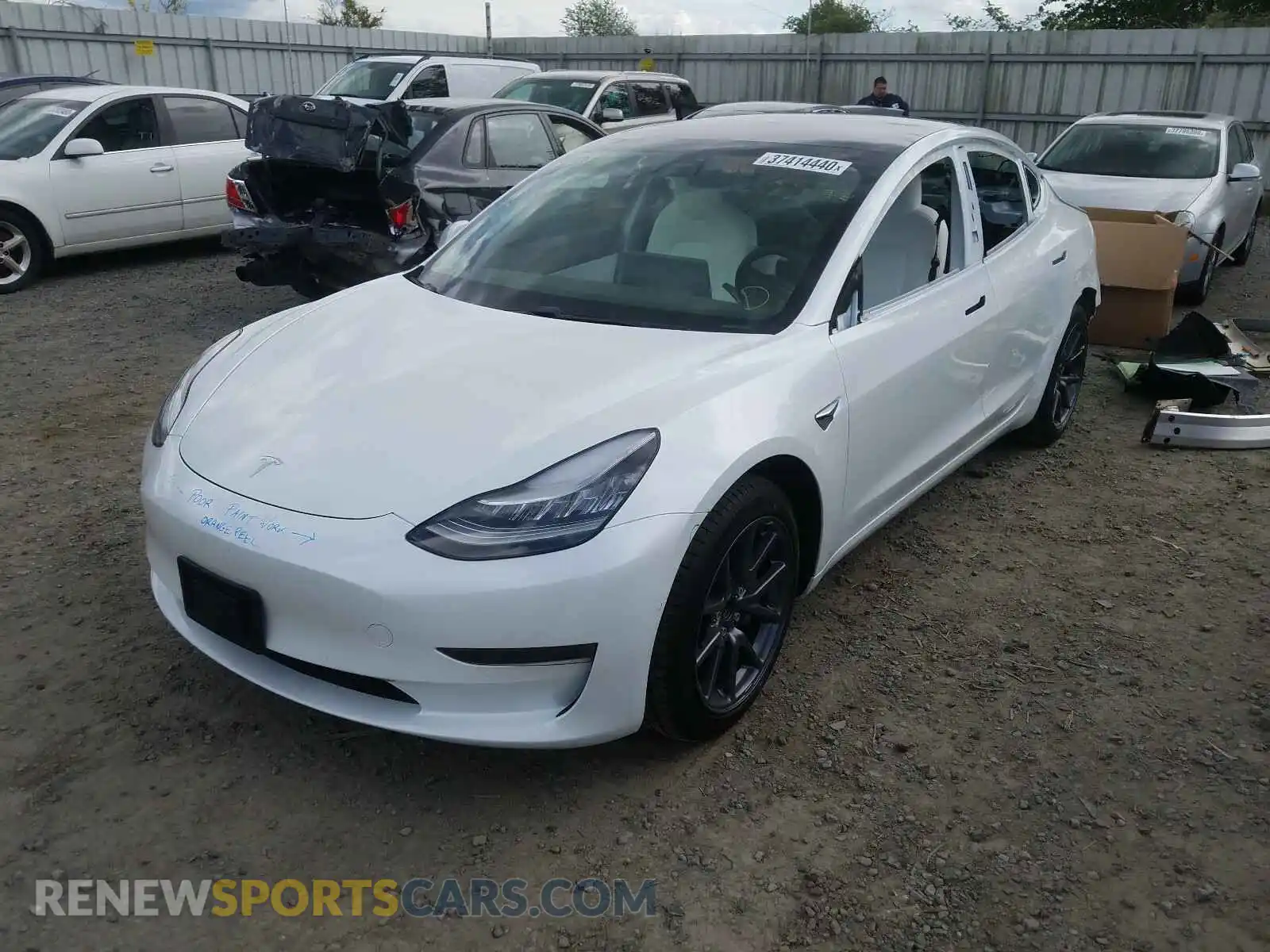 2 Photograph of a damaged car 5YJ3E1EA2LF717866 TESLA MODEL 3 2020