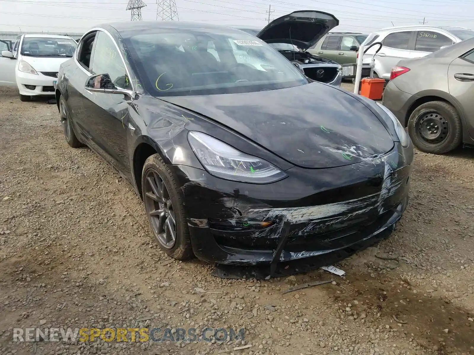 1 Photograph of a damaged car 5YJ3E1EA2LF792177 TESLA MODEL 3 2020
