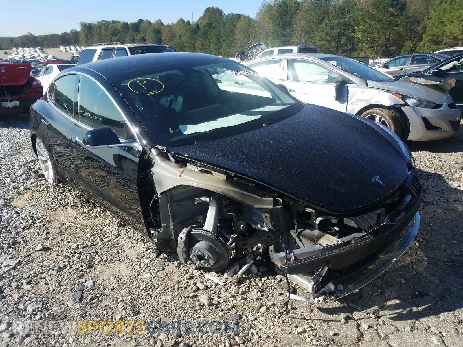 1 Photograph of a damaged car 5YJ3E1EA2LF792910 TESLA MODEL 3 2020