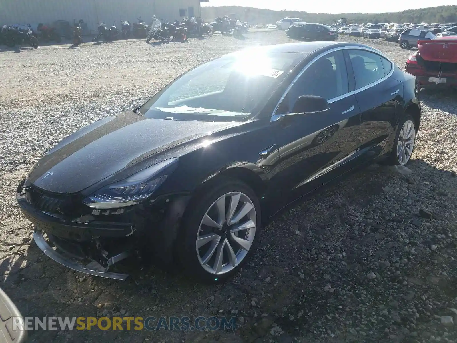 2 Photograph of a damaged car 5YJ3E1EA2LF792910 TESLA MODEL 3 2020