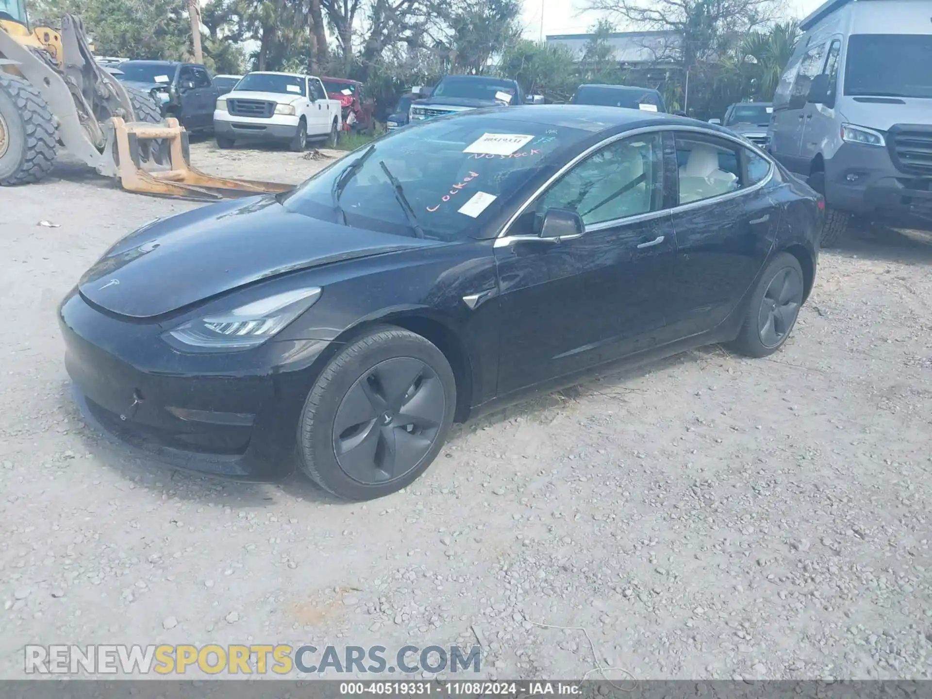 2 Photograph of a damaged car 5YJ3E1EA2LF793104 TESLA MODEL 3 2020