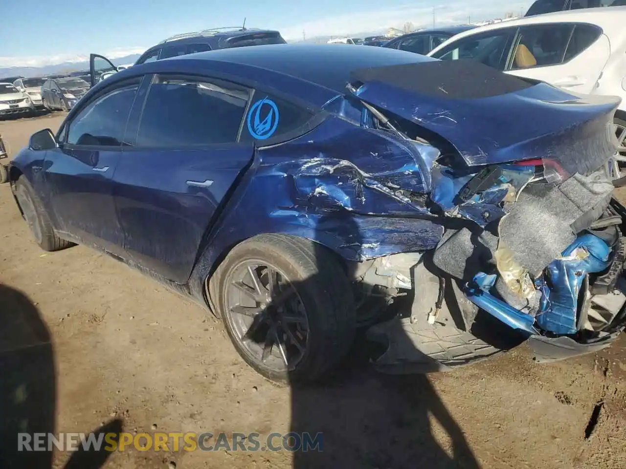 2 Photograph of a damaged car 5YJ3E1EA2LF796911 TESLA MODEL 3 2020