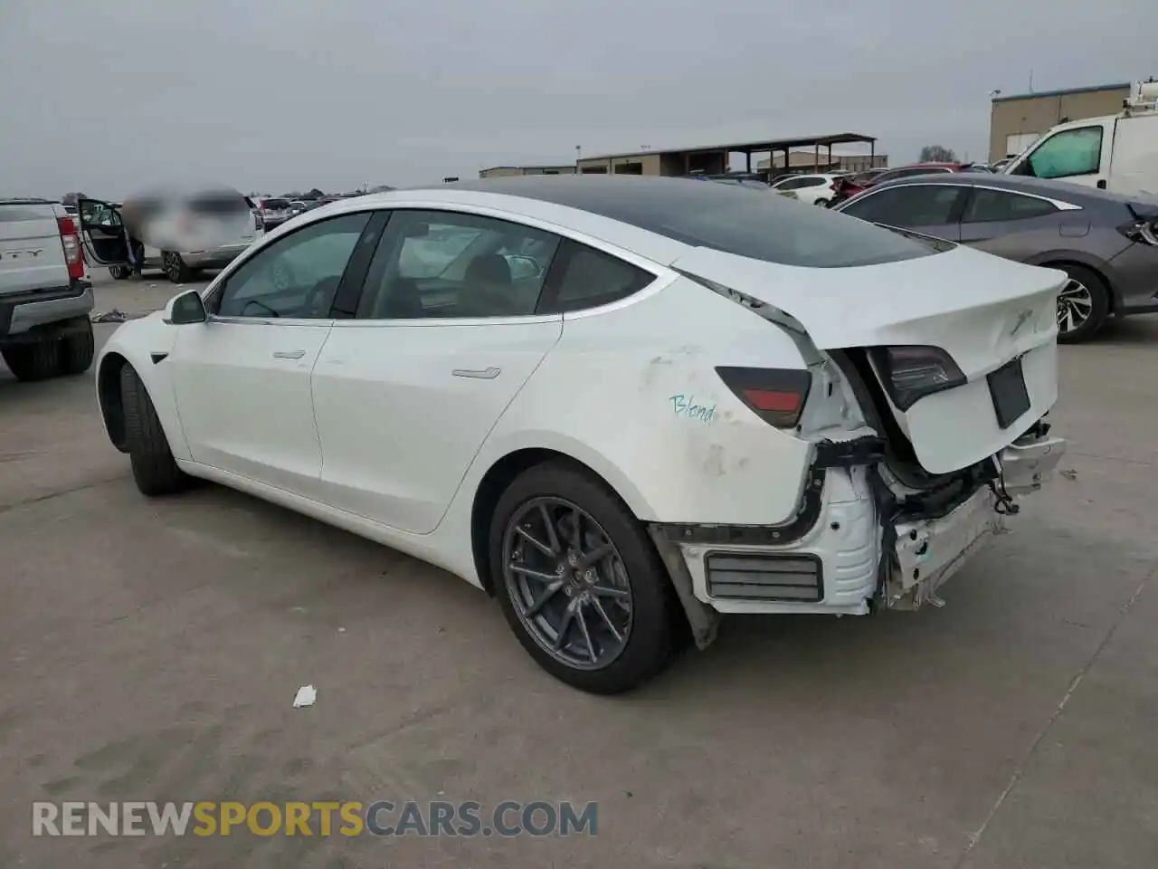2 Photograph of a damaged car 5YJ3E1EA2LF799632 TESLA MODEL 3 2020