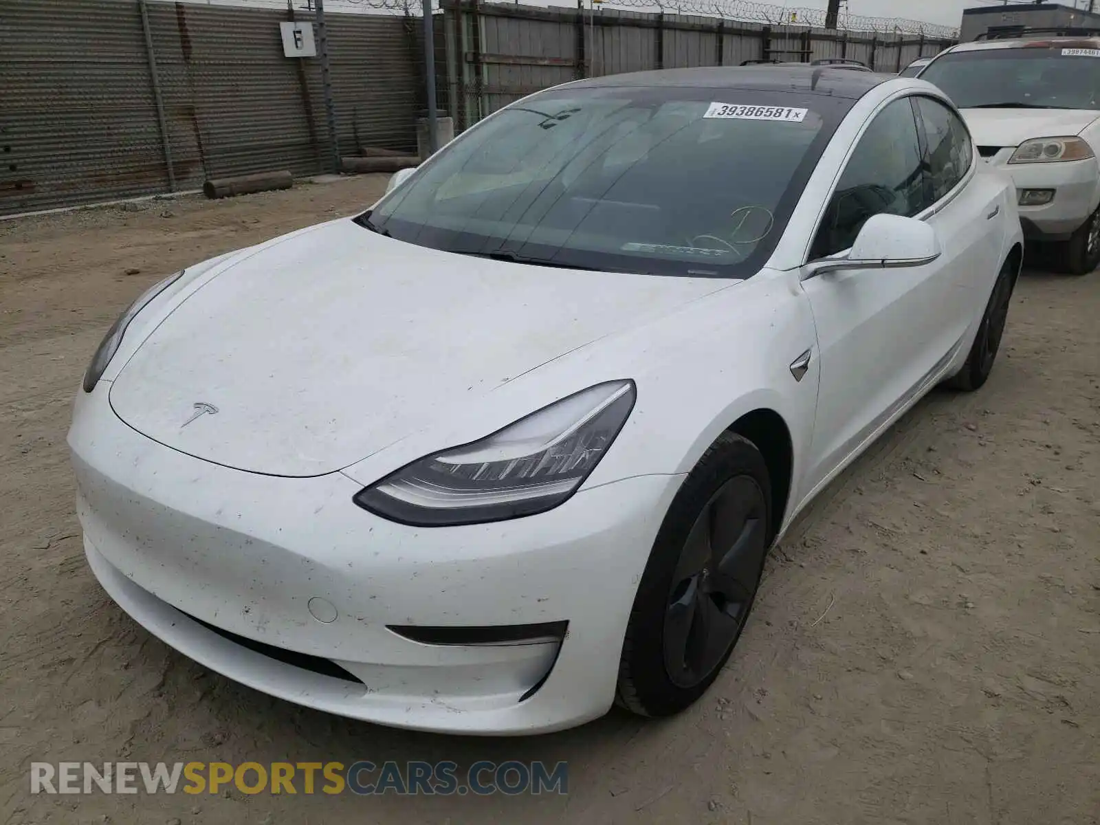 2 fotografías del automóvil dañado 5YJ3E1EA2LF805817 TESLA MODEL 3 2020