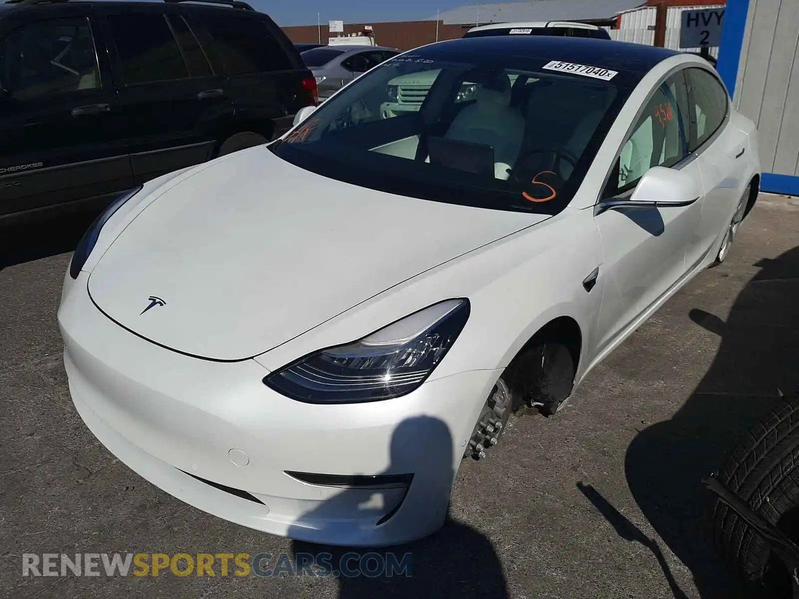 2 Photograph of a damaged car 5YJ3E1EA3LF591288 TESLA MODEL 3 2020