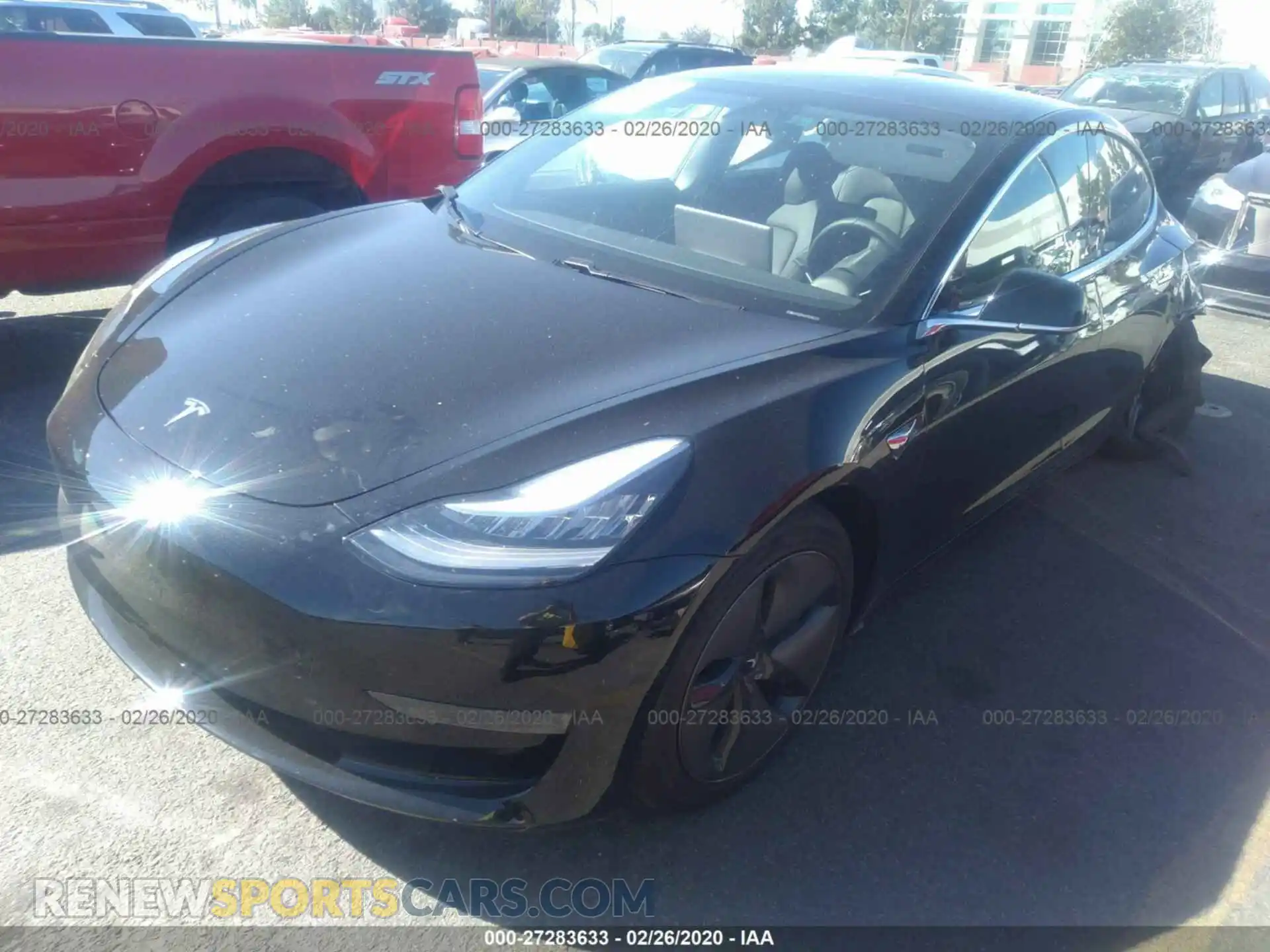 2 Photograph of a damaged car 5YJ3E1EA3LF611345 TESLA MODEL 3 2020