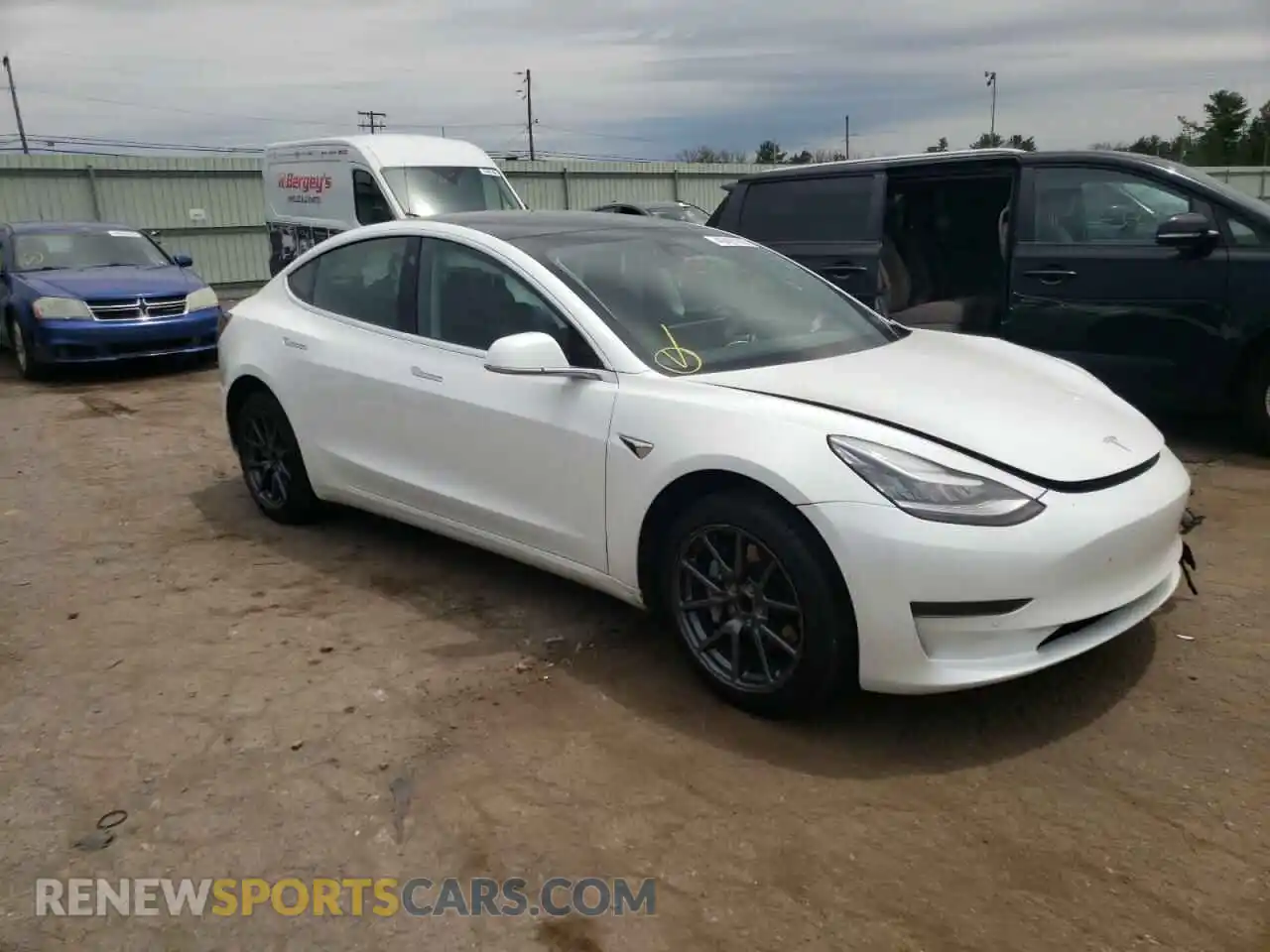 1 Photograph of a damaged car 5YJ3E1EA3LF632440 TESLA MODEL 3 2020