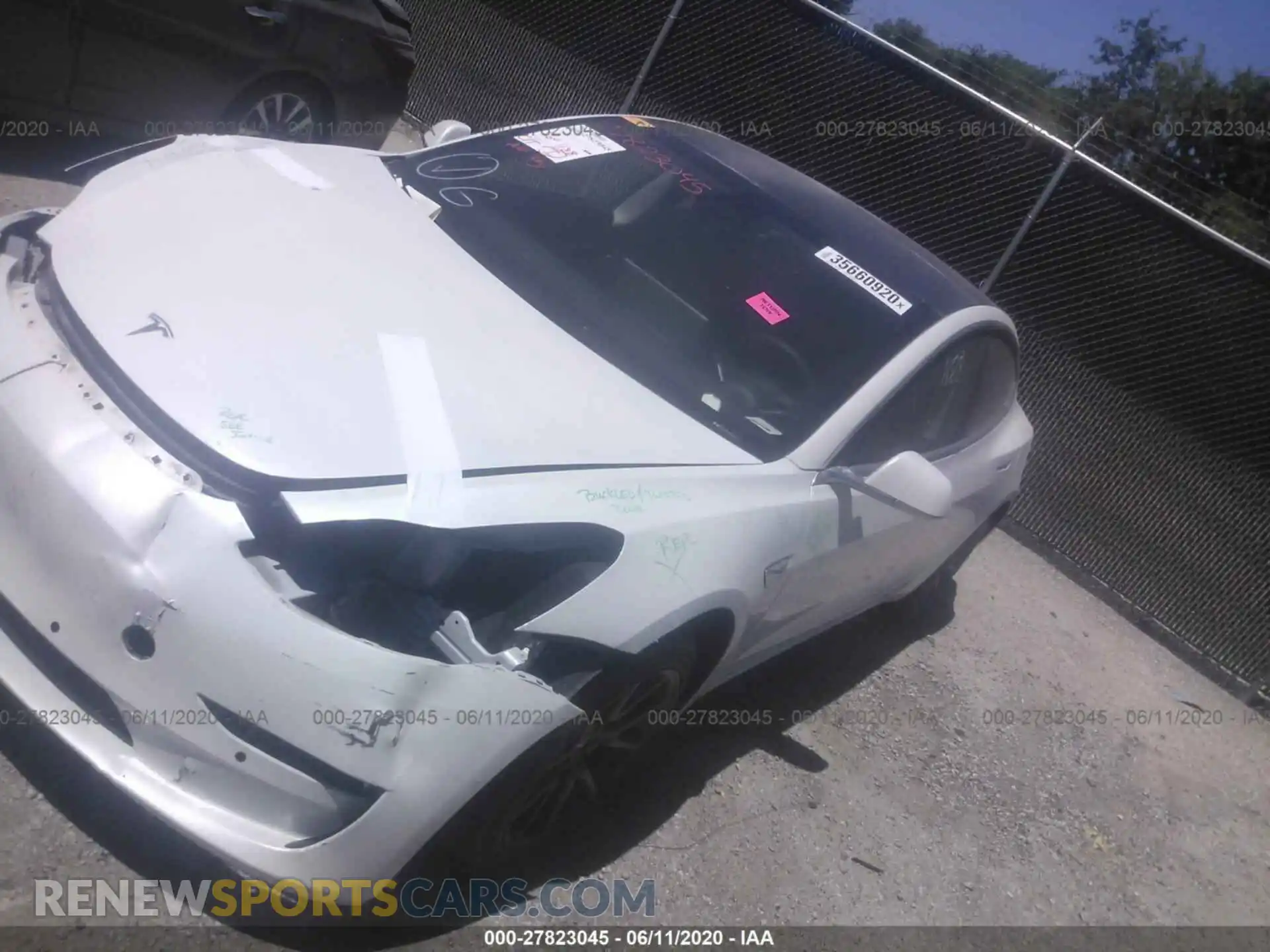 2 Photograph of a damaged car 5YJ3E1EA3LF632597 TESLA MODEL 3 2020