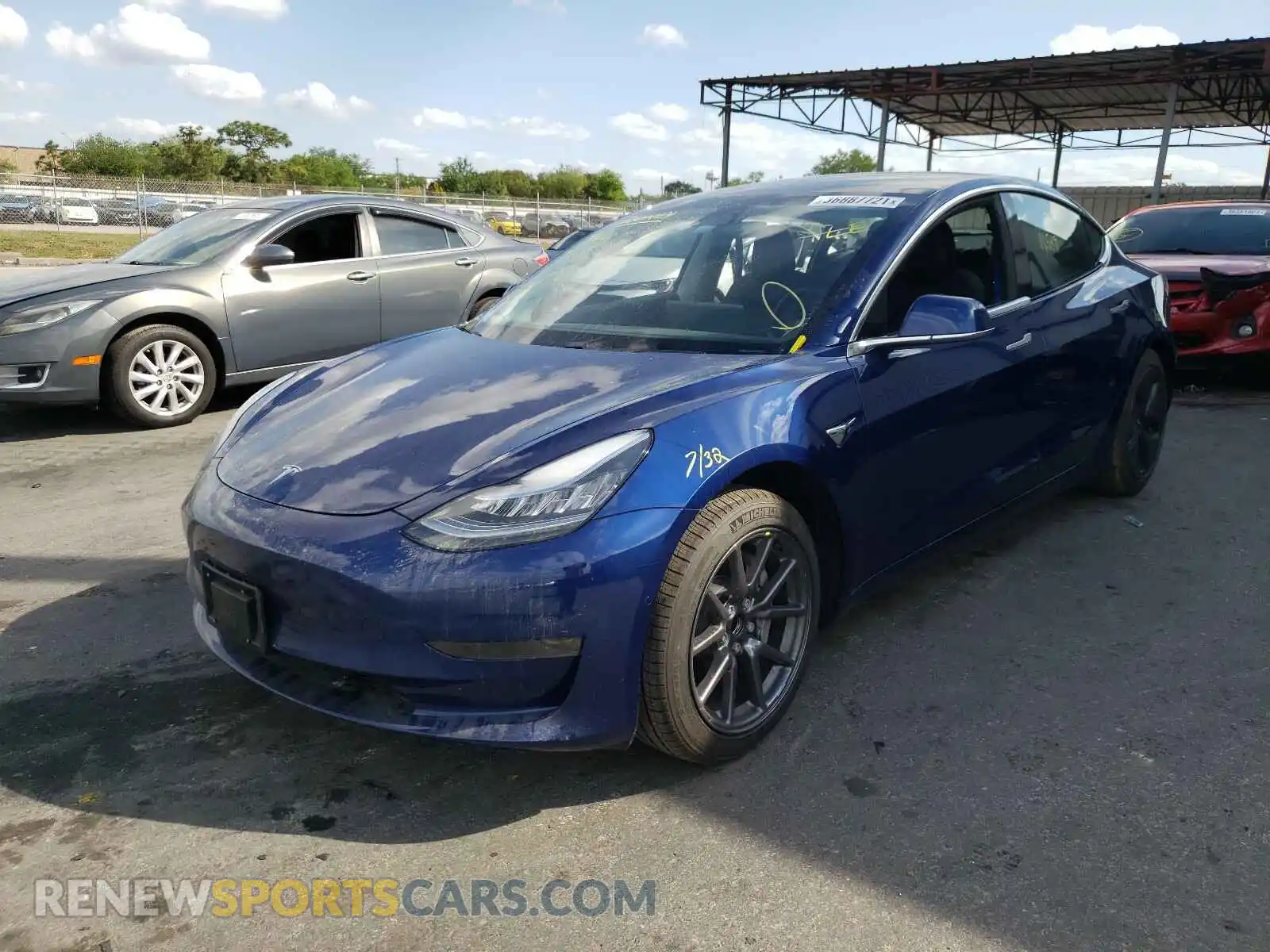 2 Фотография поврежденного автомобиля 5YJ3E1EA3LF705743 TESLA MODEL 3 2020
