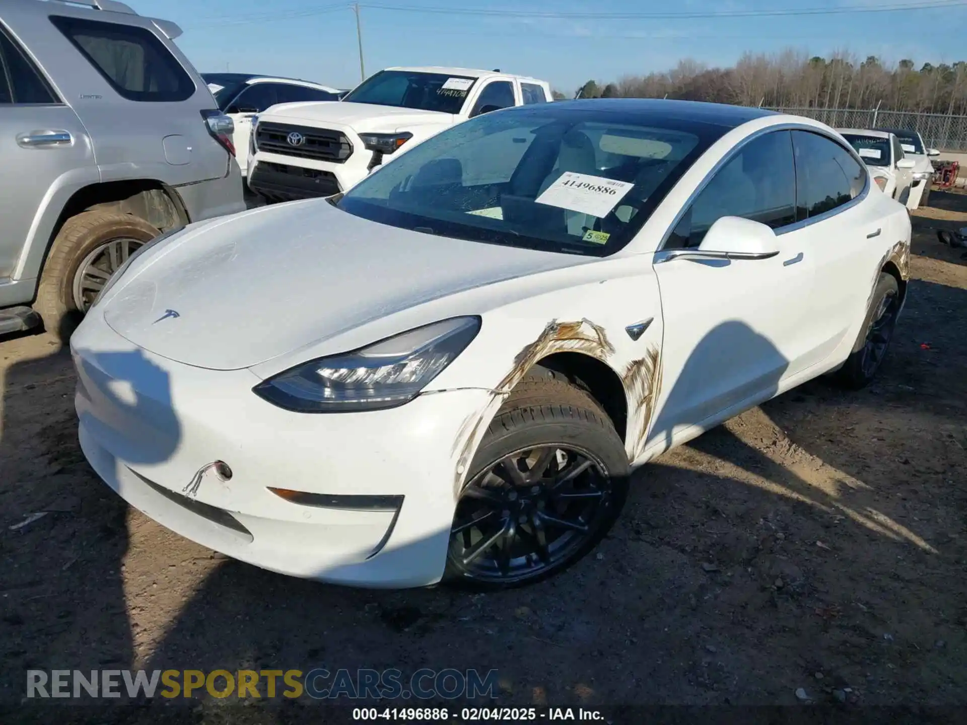 2 Photograph of a damaged car 5YJ3E1EA3LF741027 TESLA MODEL 3 2020