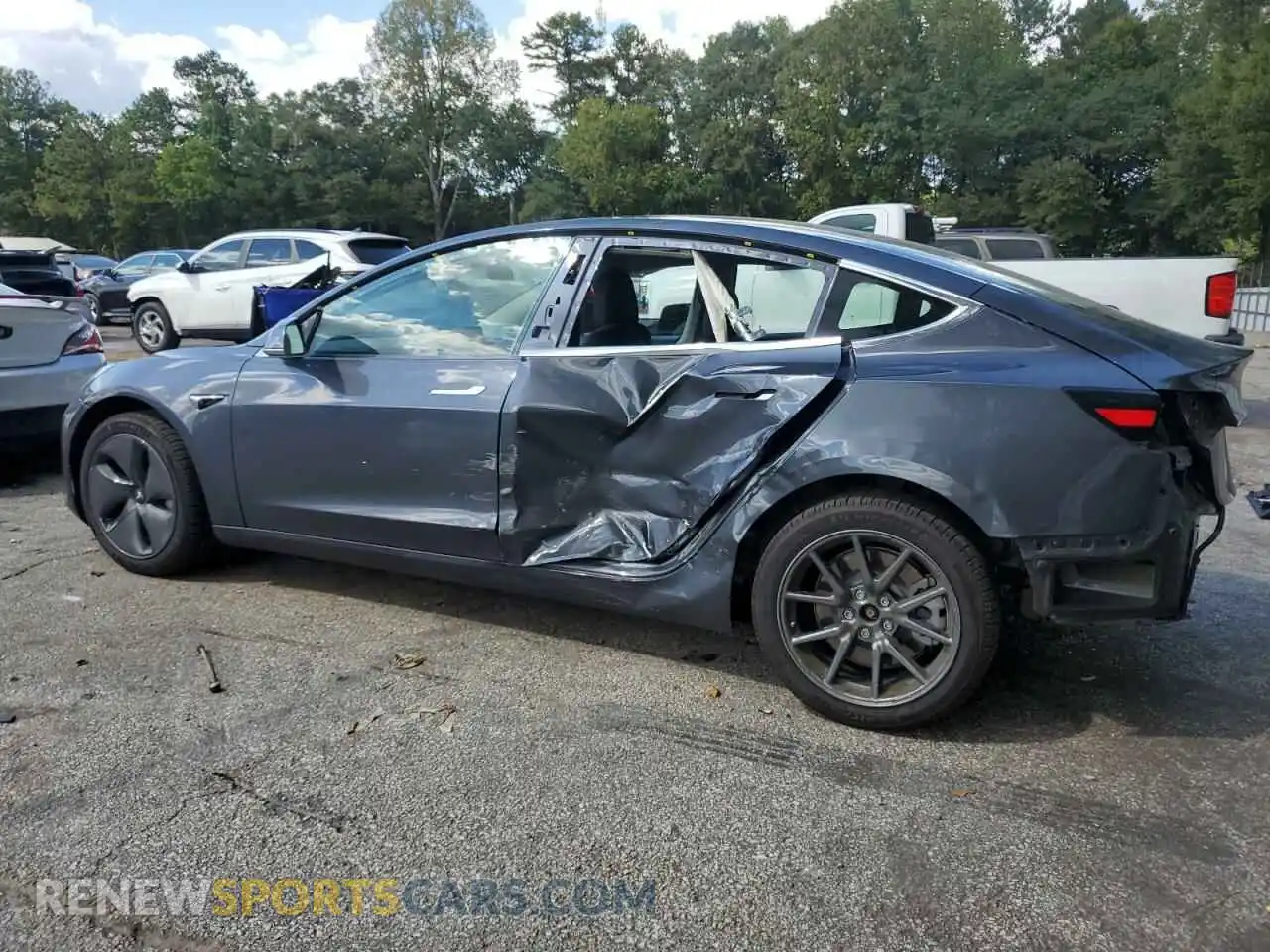 2 Photograph of a damaged car 5YJ3E1EA3LF792222 TESLA MODEL 3 2020