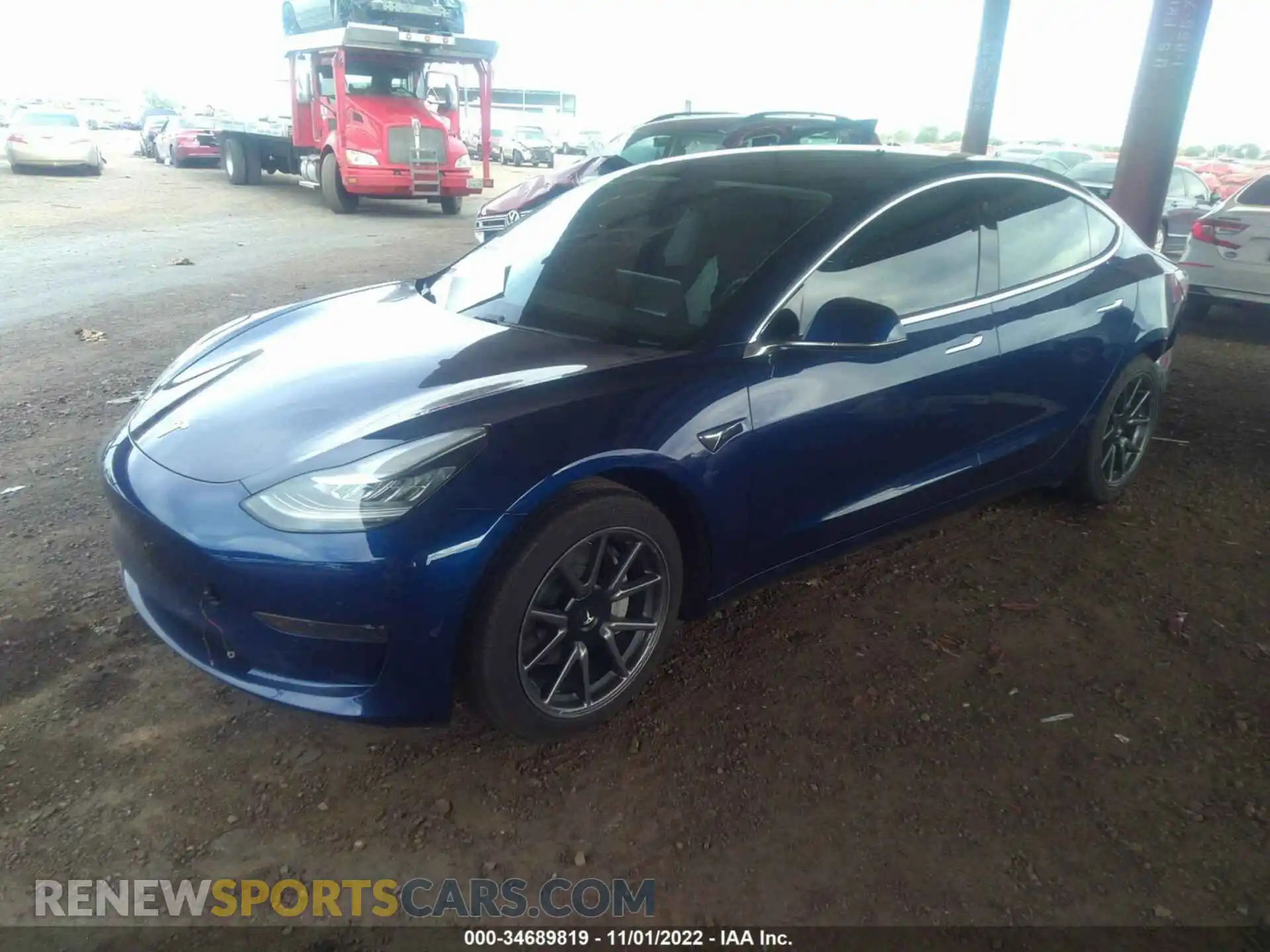 2 Photograph of a damaged car 5YJ3E1EA3LF803722 TESLA MODEL 3 2020