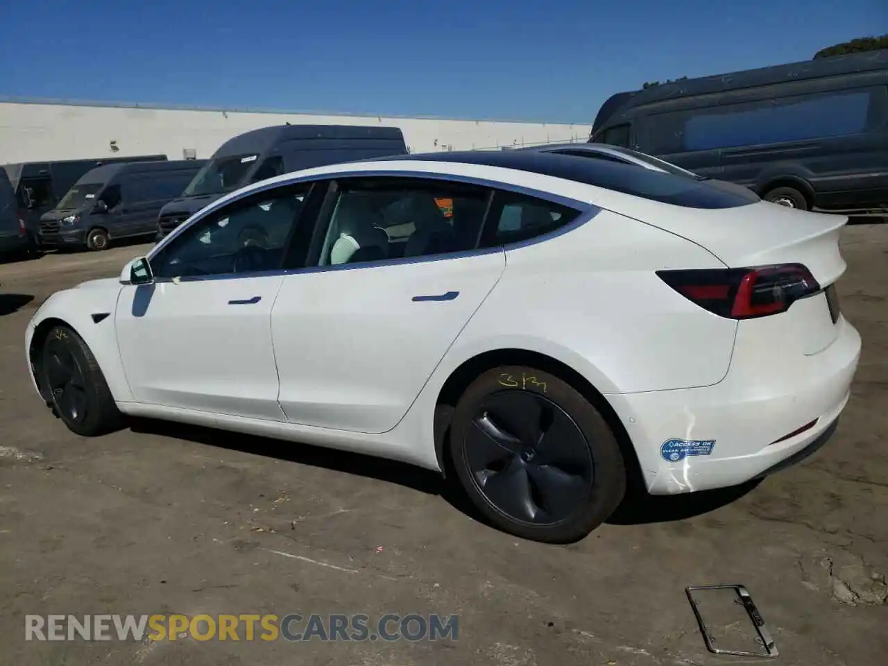 2 Photograph of a damaged car 5YJ3E1EA3LF808158 TESLA MODEL 3 2020