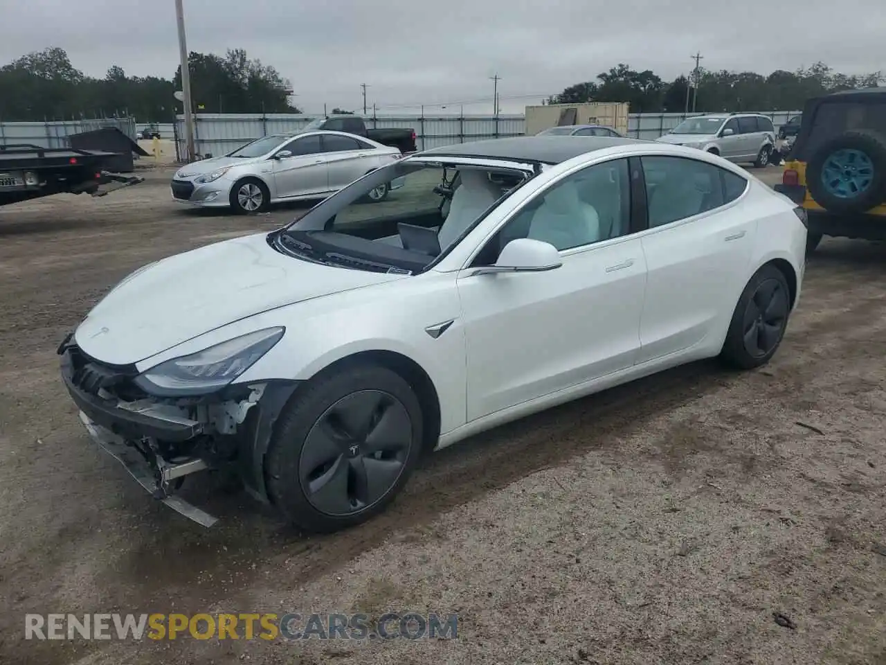 1 Photograph of a damaged car 5YJ3E1EA4LF591168 TESLA MODEL 3 2020