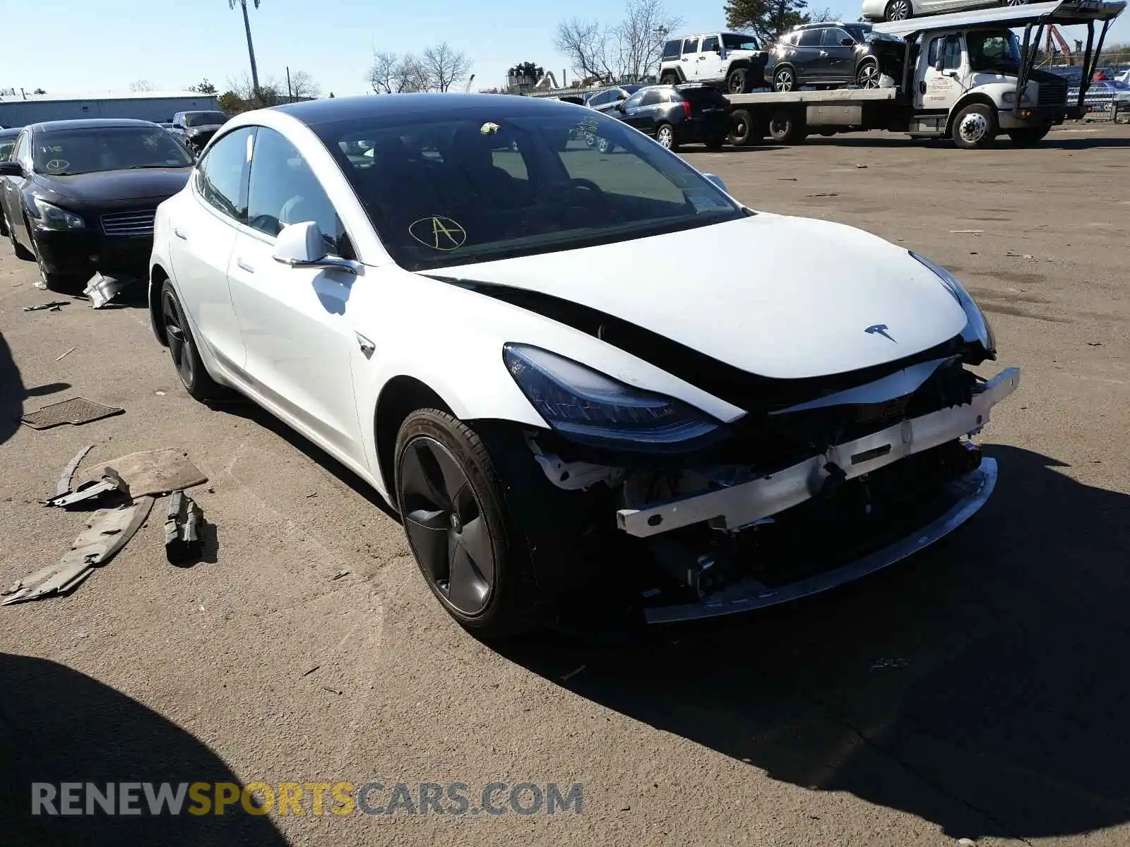 1 Фотография поврежденного автомобиля 5YJ3E1EA4LF597858 TESLA MODEL 3 2020